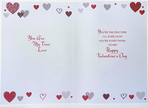Wife Valentine's Day Card - Red and Gold Foil Hearts 9.75x7" Wife Valentine's Day Card - Red and Gold Foil Hearts 9.75x7"