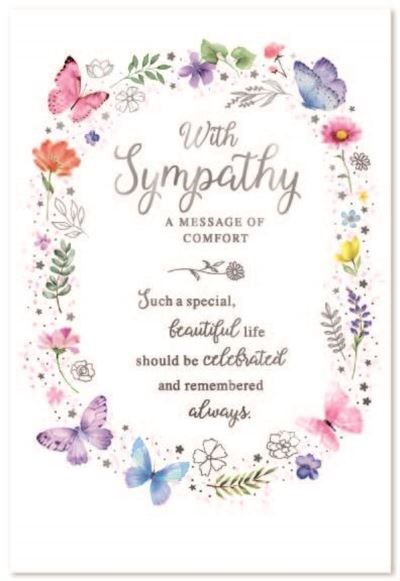 6 x Sympathy Condolence Cards Assorted Multipack 7.75x5.25" 6 x Sympathy Condolence Cards Assorted Multipack 7.75x5.25"