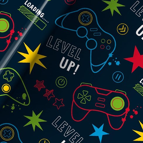 6m Children's Birthday Gift Wrapping Paper Roll 2x3m - Gaming Controllers 6m Children's Birthday Gift Wrapping Paper Roll 2x3m - Gaming Controllers