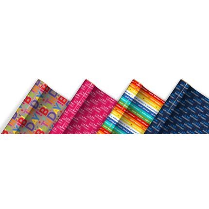 12m Happy Birthday Gift Wrapping Paper - 4 x 3m Roll's - Mixed Male & Female 12m Happy Birthday Gift Wrapping Paper - 4 x 3m Roll's - Mixed Male & Female