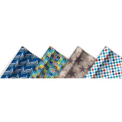 12m Male Mixed Gift Wrapping Paper - 4 x 3m Roll's - Boy's Birthday Generic 12m Male Mixed Gift Wrapping Paper - 4 x 3m Roll's - Boy's Birthday Generic
