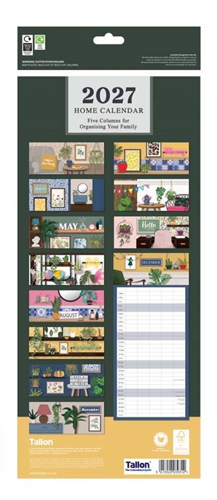 2027 Large Slim Spiral Bound Family Organiser Calendar 5 Columns Chair Shelves 2027 Large Slim Spiral Bound Family Organiser Calendar 5 Columns Chair Shelves