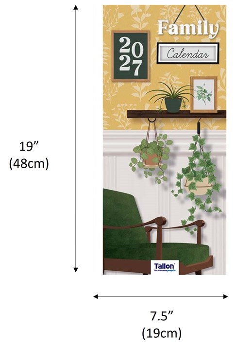 2027 Large Slim Spiral Bound Family Organiser Calendar 5 Columns Chair Shelves 2027 Large Slim Spiral Bound Family Organiser Calendar 5 Columns Chair Shelves