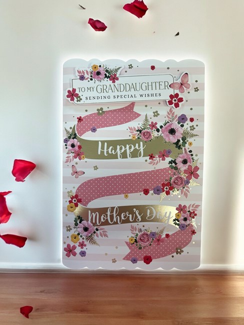 Granddaughter Mother's Day Card - Flowers with Gold Foil 9" x 6" Granddaughter Mother's Day Card - Flowers with Gold Foil 9" x 6"