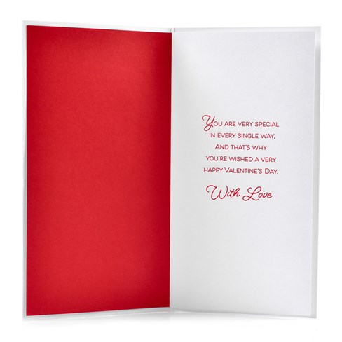 Granddaughter Valentine's Day Card Bear with Red Heart Balloon Gold Foil 9x4.75" Granddaughter Valentine's Day Card Bear with Red Heart Balloon Gold Foil 9x4.75"