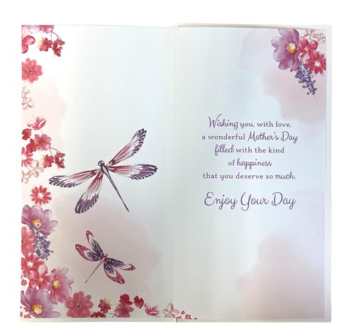 Great Grandma Mother's Day Card - Pink Lilac Dragonflies Lilac Foil 9x4.75" Great Grandma Mother's Day Card - Pink Lilac Dragonflies Lilac Foil 9x4.75"