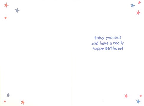 Open Male Birthday Card - Beer Bottles Blue Green Writing Silver Foil 7.75x5.25" Open Male Birthday Card - Beer Bottles Blue Green Writing Silver Foil 7.75x5.25"
