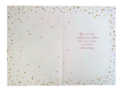 Open Wedding Anniversary Card - Bear in Champagne Glass with Glitter 7.75x5.25" Open Wedding Anniversary Card - Bear in Champagne Glass with Glitter 7.75x5.25"