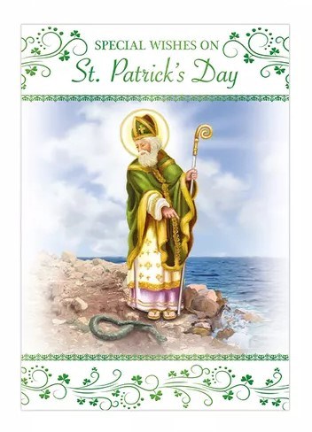 Happy St Patrick's Day Card - Catholic Priest with Green Foil 7.5x5.5" Happy St Patrick's Day Card - Catholic Priest with Green Foil 7.5x5.5"