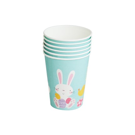 Easter 25 Piece Party Tableware Pack - 6 People Table Cover Napkins Cups Plates Easter 25 Piece Party Tableware Pack - 6 People Table Cover Napkins Cups Plates
