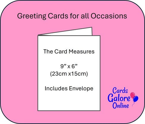 Niece Birthday Card - Pink Presents and Balloons with Silver Foil 9x6" Niece Birthday Card - Pink Presents and Balloons with Silver Foil 9x6"
