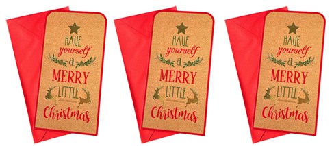 Pack of 3 Christmas Money Wallet Gift Cards Envelopes - Gold Foil Star Reindeer Pack of 3 Christmas Money Wallet Gift Cards Envelopes - Gold Foil Star Reindeer