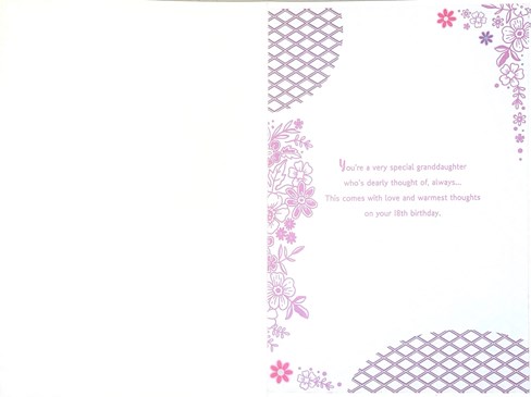 Granddaughter 18th Birthday Card & Badge - Age 18 Girl with Dresses 9x6" Granddaughter 18th Birthday Card & Badge - Age 18 Girl with Dresses 9x6"