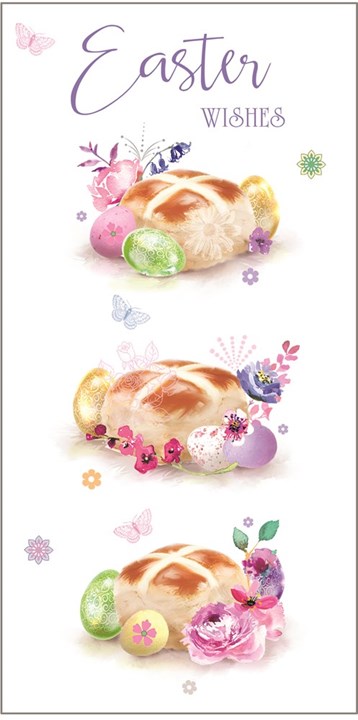 Pack of 12 Mixed Easter Cards 4 Designs - Animals Hot Cross Buns Eggs in Nest Pack of 12 Mixed Easter Cards 4 Designs - Animals Hot Cross Buns Eggs in Nest