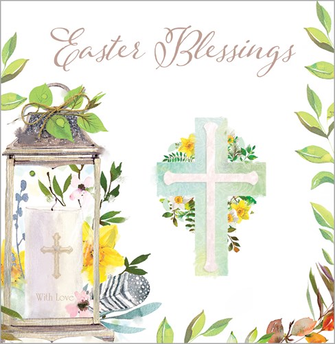 Pack of 8 Religious Blessings Easter Cards 2 Designs - Floral Black Gold Cross Pack of 8 Religious Blessings Easter Cards 2 Designs - Floral Black Gold Cross