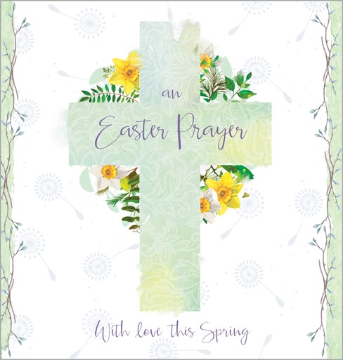 Pack of 8 Religious Blessings Easter Cards 2 Designs -Purple Green Floral Cross Pack of 8 Religious Blessings Easter Cards 2 Designs -Purple Green Floral Cross