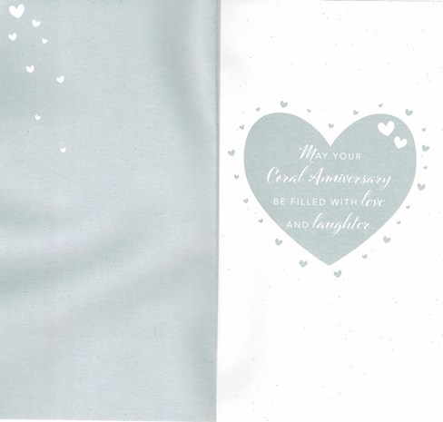 Coral 35th Wedding Anniversary Card - White 3D Heart Rose Gold Glitter 8.75x4" Coral 35th Wedding Anniversary Card - White 3D Heart Rose Gold Glitter 8.75x4"