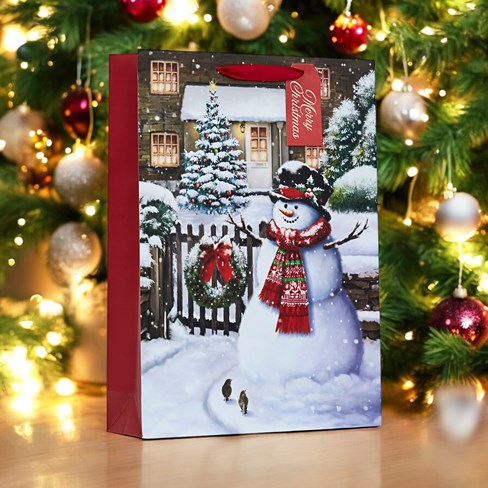 Set of 6 Extra Large Christmas Gift Bags with Handle & Tag Mixed Designs Set of 6 Extra Large Christmas Gift Bags with Handle & Tag Mixed Designs