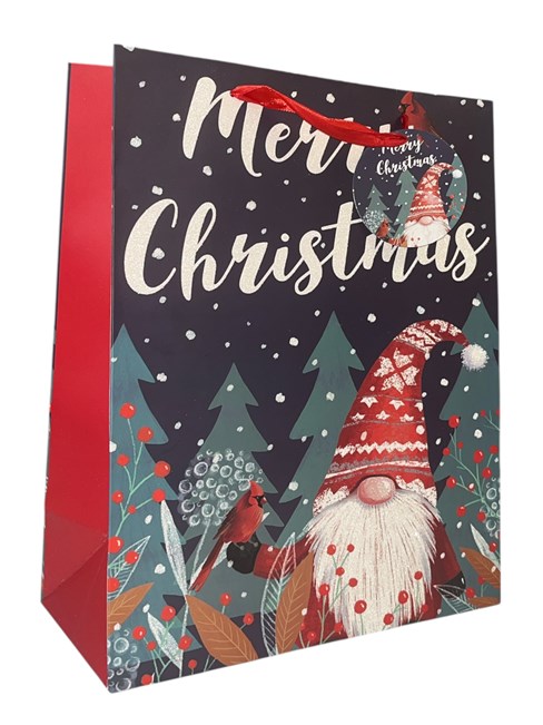 Set of 6 Large Christmas Gift Bags with Ribbon Handle & Tag Mixed Designs 13x10 Set of 6 Large Christmas Gift Bags with Ribbon Handle & Tag Mixed Designs 13x10