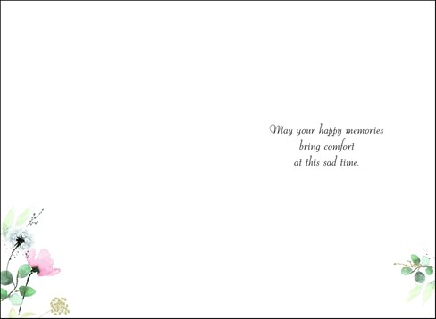 Jonny Javelin Loss Of Wife Sympathy Card - Flower Border Gold Foil 7.5x5.25" Jonny Javelin Loss Of Wife Sympathy Card - Flower Border Gold Foil 7.5x5.25"