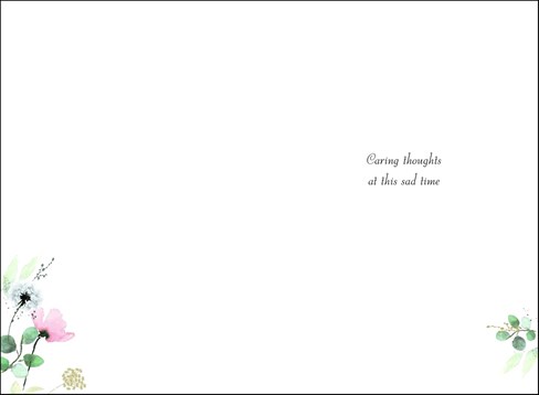Jonny Javelin Caring Thoughts Sympathy Card - Flower Border Gold Foil 7.5x5.25" Jonny Javelin Caring Thoughts Sympathy Card - Flower Border Gold Foil 7.5x5.25"