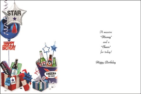 Jonny Javelin Nephew Birthday Card - Beer Ice Bucket Balloons and Foil 7.25x5.5" Jonny Javelin Nephew Birthday Card - Beer Ice Bucket Balloons and Foil 7.25x5.5"
