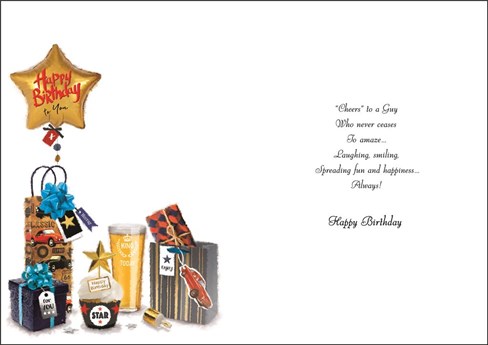 Jonny Javelin Someone Special Birthday Card -Beer Presents Balloons Foil 9x6.25" Jonny Javelin Someone Special Birthday Card -Beer Presents Balloons Foil 9x6.25"
