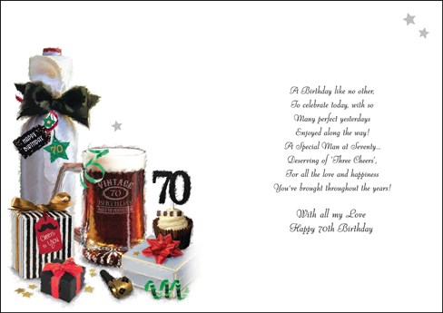 Jonny Javelin Husband 70th Birthday Card - Beer Tankard with Silver Foil 9x6.25 Jonny Javelin Husband 70th Birthday Card - Beer Tankard with Silver Foil 9x6.25