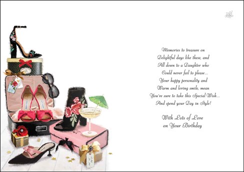 Jonny Javelin Daughter Birthday Card - Pink & Black Shoes Glitter Foil 9x6.25" Jonny Javelin Daughter Birthday Card - Pink & Black Shoes Glitter Foil 9x6.25"