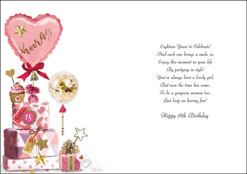 Jonny Javelin Granddaughter 18th Birthday Card - Heart Balloon Silver Foil 9x6" Jonny Javelin Granddaughter 18th Birthday Card - Heart Balloon Silver Foil 9x6"