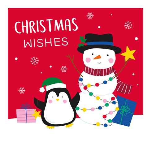 Pack of 20 Mini Square Christmas Cards - 2 Designs - Santa Ho Ho Snowman Penguin Pack of 20 Mini Square Christmas Cards - 2 Designs - Santa Ho Ho Snowman Penguin