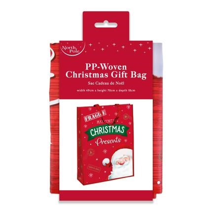 Set of 2 Jumbo Woven Christmas Bags Santa Sacks Bag for Life 28x19" Cute Santa Set of 2 Jumbo Woven Christmas Bags Santa Sacks Bag for Life 28x19" Cute Santa