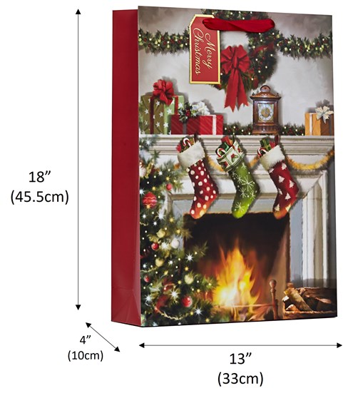Set of 6 Extra Large Christmas Gift Bags with Handle & Tag Mixed Designs Set of 6 Extra Large Christmas Gift Bags with Handle & Tag Mixed Designs