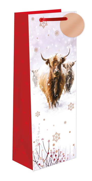 Set of 3 Christmas Wine Bottle Gift Bags & Tags Traditional Contemporary Designs Set of 3 Christmas Wine Bottle Gift Bags & Tags Traditional Contemporary Designs