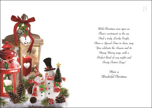 Jonny Javelin Both Of You Christmas Card Lanterns Pine Cones Glitter Foil 9x6.25 Jonny Javelin Both Of You Christmas Card Lanterns Pine Cones Glitter Foil 9x6.25