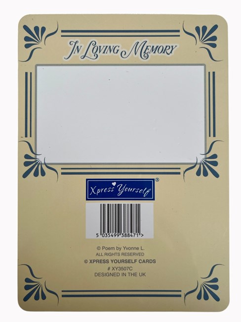 Loving Memory Open Graveside Memorial Card - Blue with Flowers - Brother 6x4" Loving Memory Open Graveside Memorial Card - Blue with Flowers - Brother 6x4"