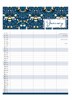 2027 Family Organiser Calendar 5 Column Memo Pad & Shopping List - Bees Flowers