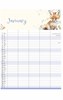 2026 Family Organiser Calendar 5 Column Memo Pad & Shopping List - Animals