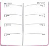 2027 Slim Week To View Fashion Diary - Leather Effect Glitter Floral - Pink