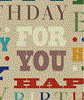 Male Birthday Brown For You Text Wrapping Paper - 1 Sheet & Matching Gift Tag