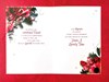 Friend Christmas Card - Bunch of Red & White Roses with Gold Foil 9" x 6"