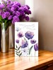 Loss of Your Daughter Sympathy Card - Purple Flowers with Silver Foil 7.5x5.25"