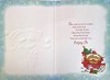 Special Couple Christmas Card - Bears In Santa Hats, Sleigh & Gifts 7.5x5.25"