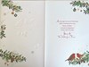 To Both of You Christmas Card - Robins on Holly Tree with Gold Foil Verse 9x6"