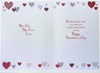Wife Valentine's Day Card - Red and Gold Foil Hearts 9.75x7"