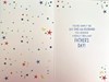 Husband Father's Day Card - Green Blue Stripes with Stars Spots & Gold Foil 9x6"