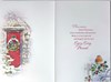 To All Of You Christmas Card - Wreath on Red Door Robin on Fence Foil 7.5x5.25"