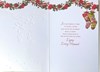 Both of You Christmas Card - Stockings & Poinsettia Garland Gold Foil 7.5x5.25"