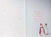 To Both of You Christmas Card - Snowman Couple with Robins & Foil 7.5x5.25"