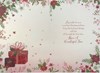 Special Friend Christmas Card - Green with Presents Flowers and Foil 7.5x5.25